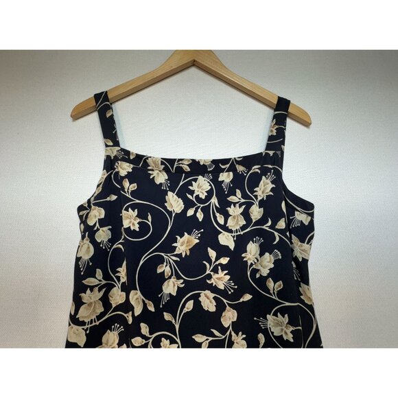 Rampage Womens Maxi Sheath Dress Sze 11 Black Floral Sleeveless Chic Summer Slit - Picture 3 of 16